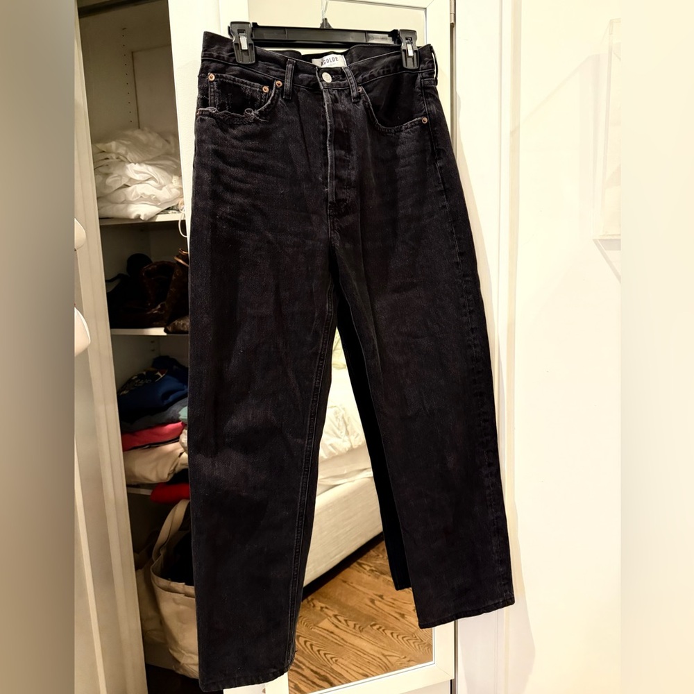 Agolde size 27 90's Mid Rise Straight Jean in black
